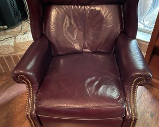 Bradington Young Leather Wing Back Recliner 