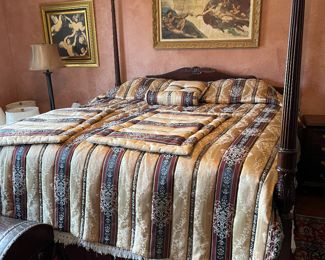 King Sized Poster Bed with Mattress