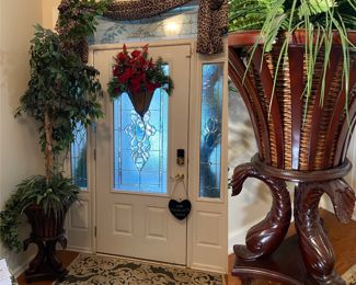 Wooden Triple Koi Fish Planter/Stand