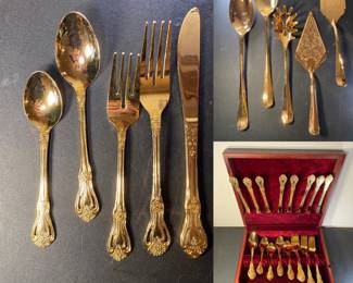 Gold Plated Flatware Set