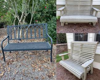 Gracie Oaks Metal Park Bench
Rollback Porch Glider