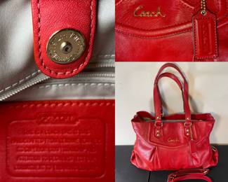 Red Leather Coach Bag