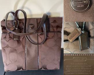 Chocolate Coach Logo Bag
