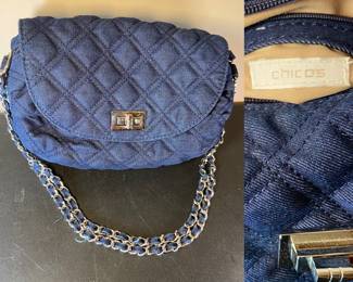 Chicos Blue Jean Bag