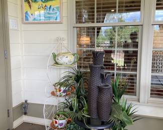 4-Tier 28 Inch Tall Resin Basket Outdoor
Water Fountain, J2