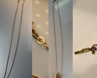 14 Kt Gold Rope Chain
14 Kt Gold thin Chain with 5 gold Beads