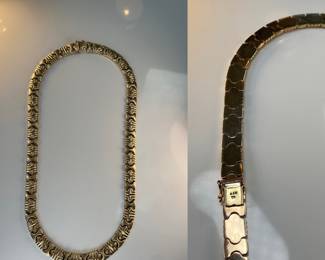 10 Kt Gold wide Choker 