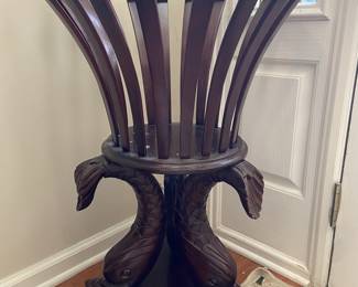 Wooden Triple Koi Fish Planter/Stand