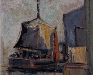 Clara Pancoast Oil on Canvas laid on Board