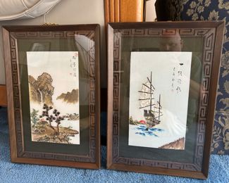 Vintage Chinese Shell Art 