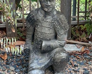 Vintage Kneeling Qin Warrior with removable hands , terra cotta, 2009 Chinese import 