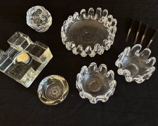 Swedish Modern "Ice" Kosta Boda, Wheaton Nuline, Weisenthal Hutte