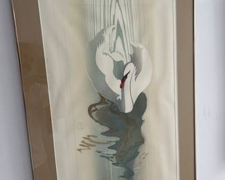 “The Cream Colored Swan” by  Mani McDONALD Signed ~ Numbered
