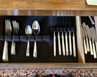 Elegant, modern and in excellent vintage condition; Towle  "Craftsman" Sterling flatware , service for 6