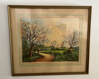 Bucolic France? pencil signed Serigraphartist unknown.