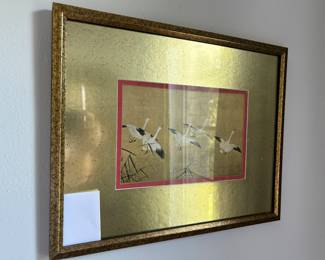 Framed in gold “ birds in flight.”