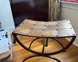 Mid-Century Wrought Iron Bench