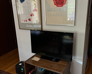 Framed Calder exhibit at National Gallery of Art, Stratford Festival 25th Anniversary, framed  Vizio HD LeD w remote, Panasonic VHS DVD