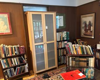 2 door Storage Pantry Cabinet measures 78 x 37 x 16D moved to the reading room