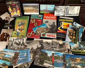 Vintage maps and post cards 