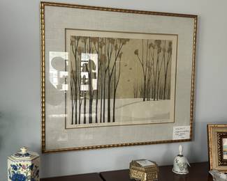 “Yellow View A” Japanese Woodblock Akemi Inagaki (1933-)