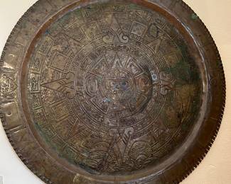 MCM Mayan Sun God / Calendar 30" tray wall hanging  $165