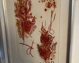 Detail: hand-signed and numbered print by Kenji Ushiku (1922  - 2012)