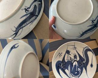 Fine Antique 11"  Chinese porcelain dragon plate