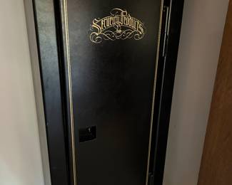 "Security Products" gun & coin safe,  has a key not a combination, Ask for Wanda, Joe or Cathie