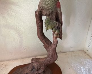 Rick Cain paradise parrot sculpture