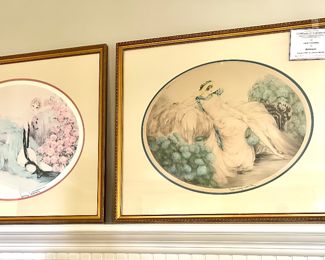2 Louis Icart Authenticated.  "Beautiful Lady" and "Hydrangeas"
