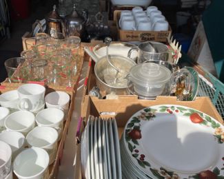 GLASSWARE, CORELLE AND MORE