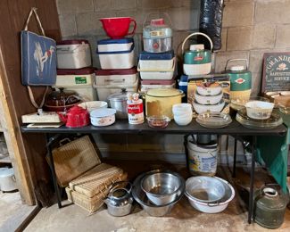 COOLERS, ENAMEL WARE & MORE