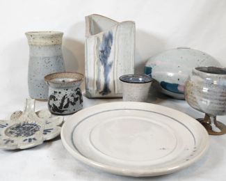 8 Studio Pottery Pieces - Some are Signed