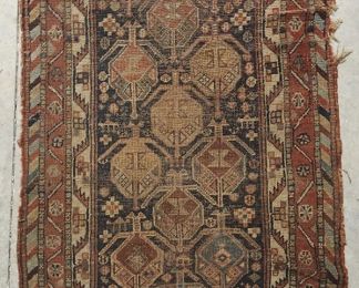 Antique Small Multicolor Handmade Tapestry Rug