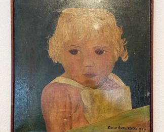 David Anderson Signed Original 1959 Oil Painting