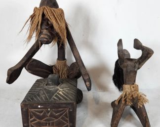 Indonesian Folk Art Trinket Box & Fertility Figure