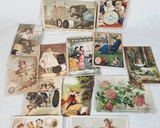 Old Sewing & Spool Cotton Advertising Trade Cards