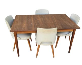 Mid-Century Modern Table & 4 Thonet Chairs
