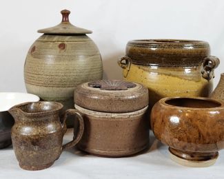 Glazed Studio Art Pottery Vases Jars