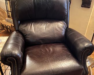 Leather recliner 