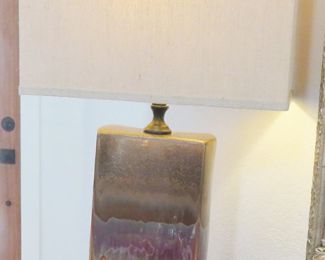 One of two ceramic lamps