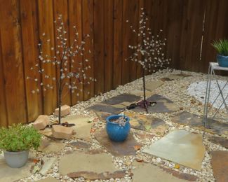 Plants, light trees, plant stands