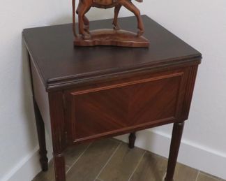 Repurposed sewing machine cabinet
