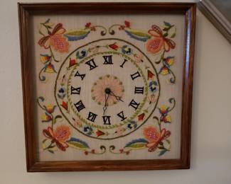 Embroidery clock