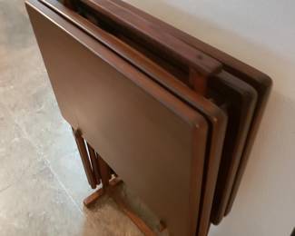 Wood tv trays