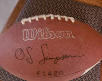 O J SIMPSON AUTOGRAPHED FOOTBALL