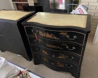 pair of these oriental night stand/4 drawer cabinets