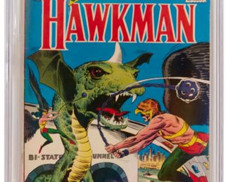6
Brave And The Bold #34 (DC Comics, 1961)
First Silver Age appearance of Hawkman
Label: universal
Restoration Status: restored C-1
Grader Notes: tear seals top front cover C-1
Publisher: D.C. Comics
Page Quality: off-white pages
Estimate: $300 - $600