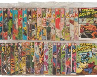 20
A Group Of Silver Age DC Strange Adventures Comics
Comprising #128, #131, #152, #155, #156, #159, #163, #167, #180 (first Animal Man), #181, #186, #188, #189, #190, #192, #193, #194, #195, #196, #197, #199, #200, #201, #204, #206, #207, #208, #209, #210, #211, #212, #213, #214, #215, #216, #217, #218, and #219

38 pieces
Estimate: $300 - $500